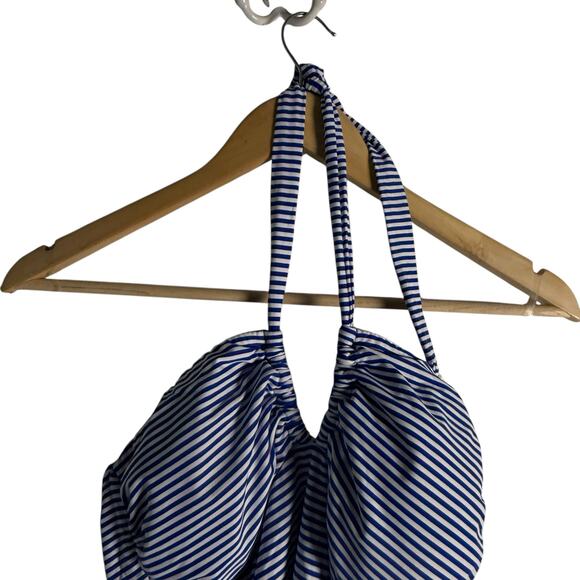 Sea Level Varsity Halter Bandeau Tankini Bottoms Two Piece Swimsuit Set Sz 10 - Picture 13 of 16